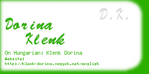 dorina klenk business card